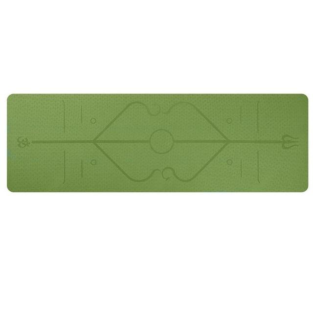Fitness Mat with Position Lines - Non Slip